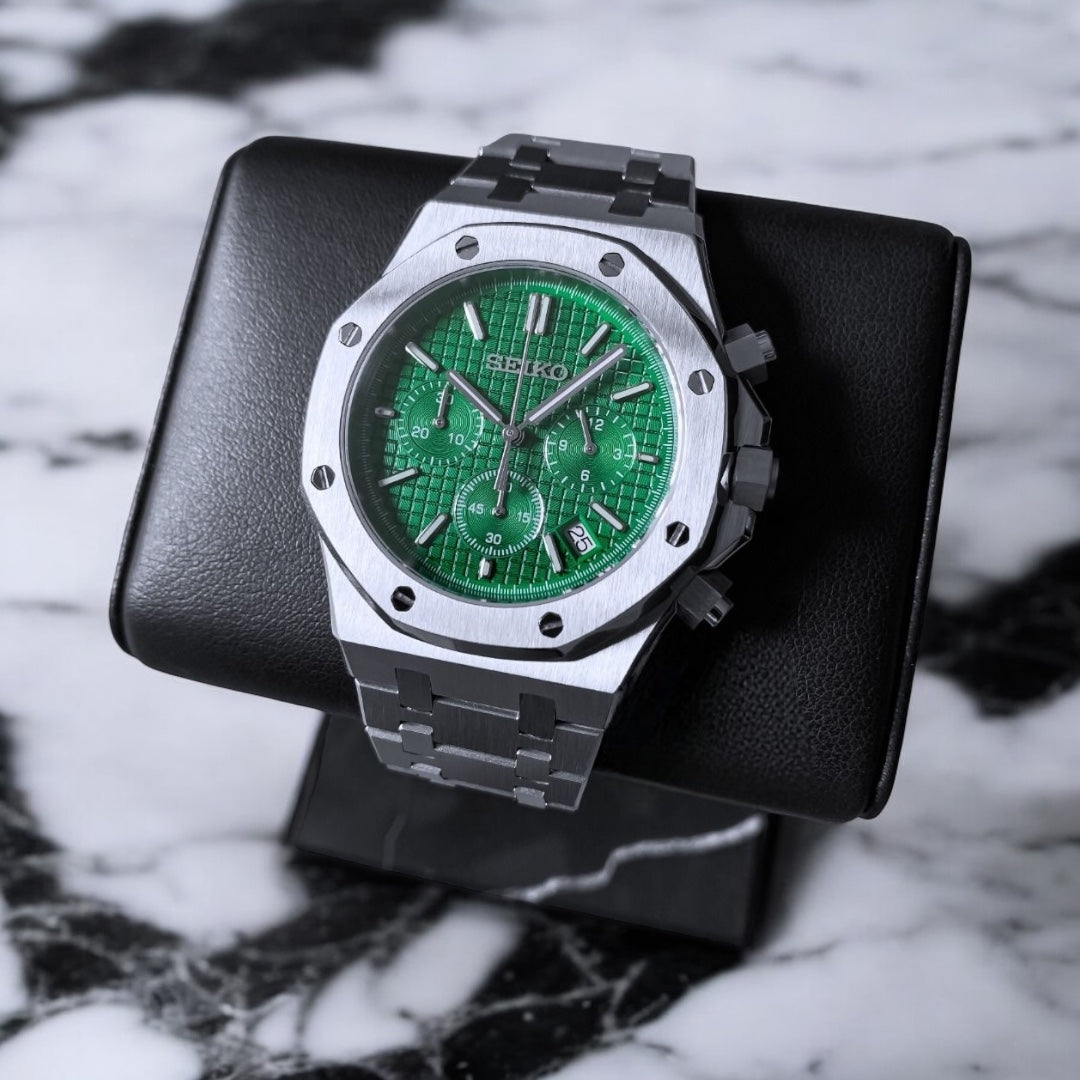 SEIKO MOD ROYAL OAK | CHRONO VERT